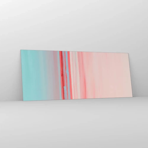 Billede på glas - Abstraktion ved daggry - 100x40 cm