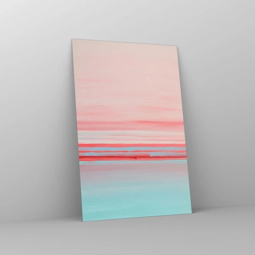 Billede på glas - Abstraktion ved daggry - 80x120 cm