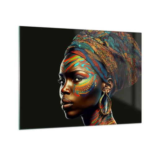Billede på glas - Afrikansk dronning - 70x50 cm
