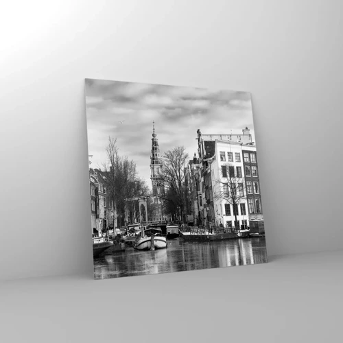 Billede på glas - Amsterdam stemning - 50x50 cm