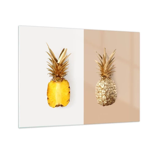 Billede på glas - Ananas til os - 70x50 cm