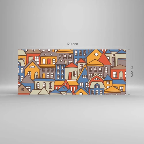 Billede på glas - Bag huset - 120x50 cm