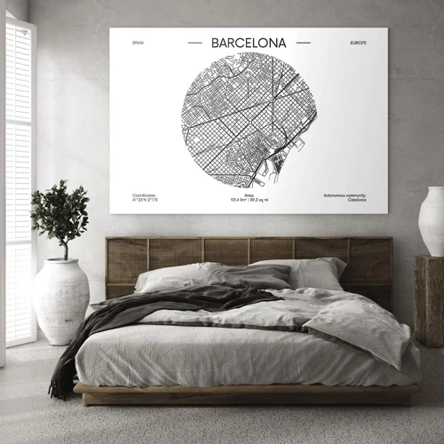 Billede på glas - Barcelonas anatomi - 70x50 cm