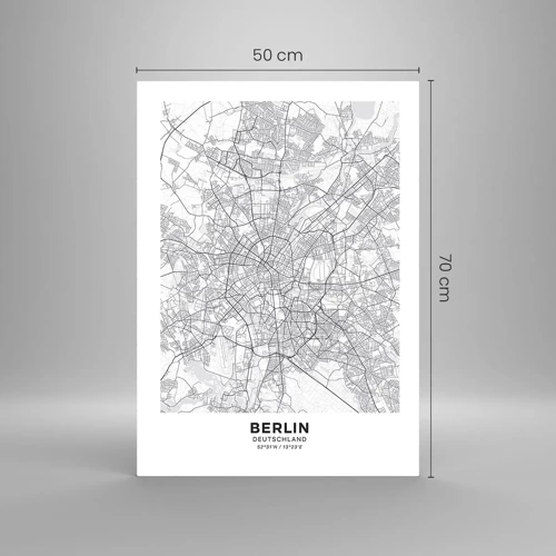 Billede på glas - Berlins blomst - 50x70 cm