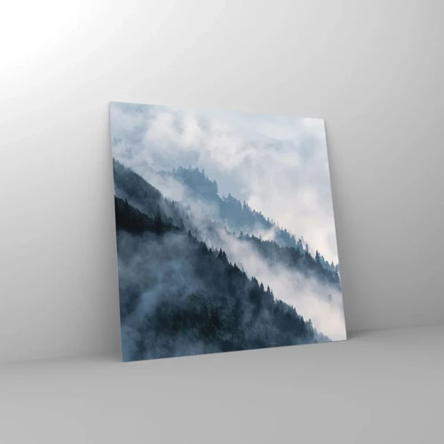 Billede på glas - Bjergenes mystik - 50x50 cm