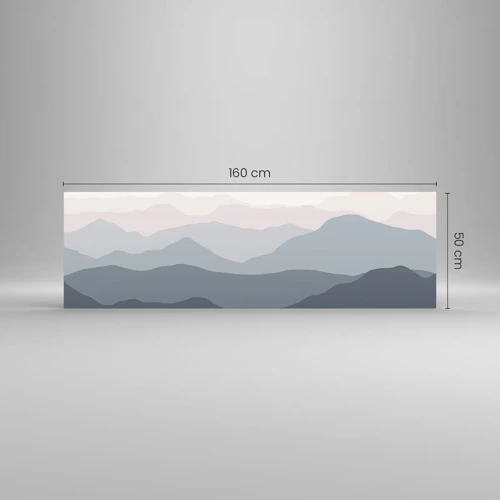 Billede på glas - Bølger af bjerge - 160x50 cm