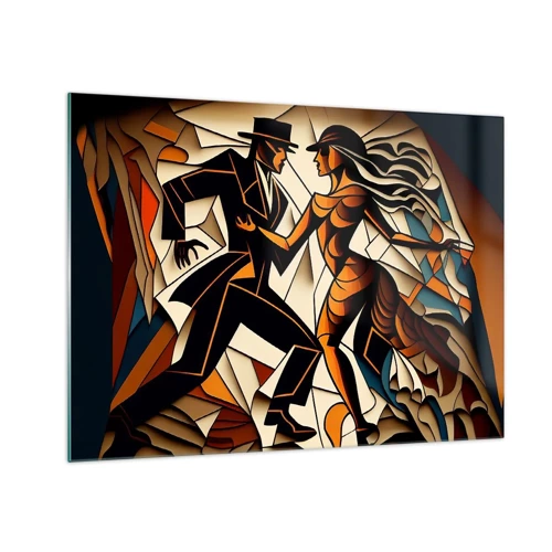 Billede på glas - Dans af lidenskab og passion - 70x50 cm