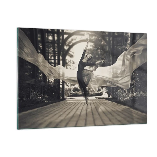 Billede på glas - Dans i haven - 120x80 cm