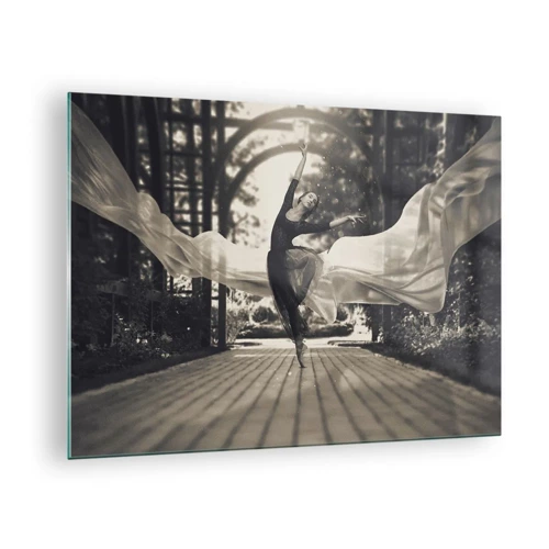 Billede på glas - Dans i haven - 70x50 cm