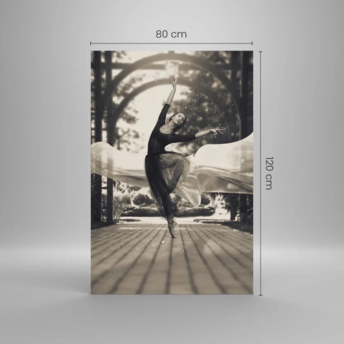 Billede på glas - Dans i haven - 80x120 cm