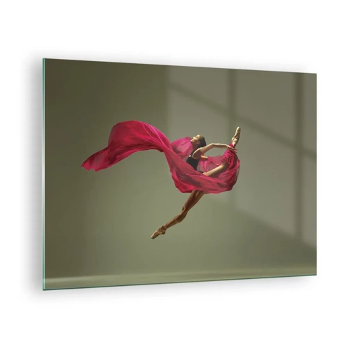 Billede på glas - Dansende flamme - 70x50 cm