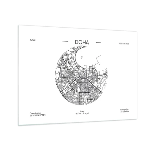 Billede på glas - Dohas anatomi - 70x50 cm