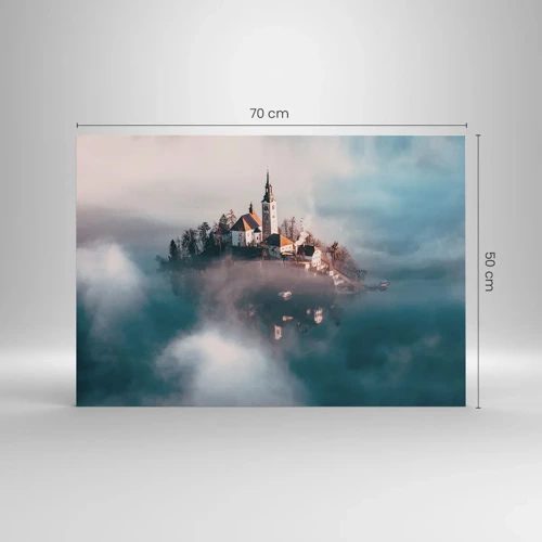 Billede på glas - Drømmeøen - 70x50 cm