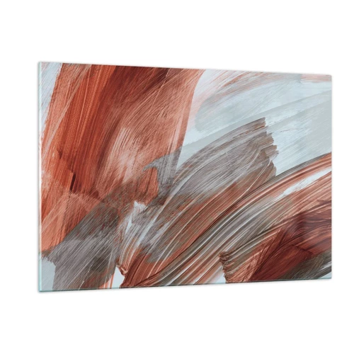 Billede på glas - Efterårsagtig og blæsende abstraktion - 120x80 cm