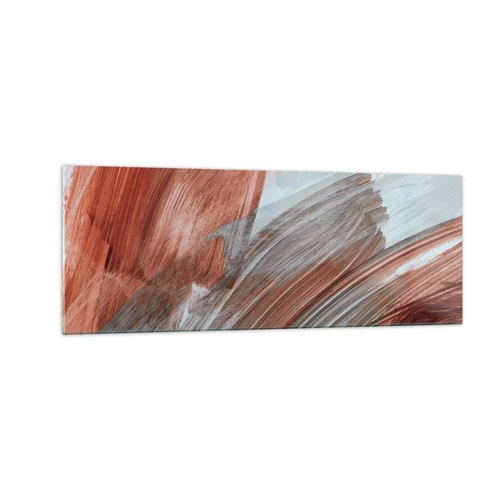 Billede på glas - Efterårsagtig og blæsende abstraktion - 140x50 cm