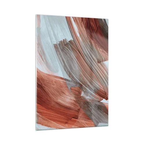Billede på glas - Efterårsagtig og blæsende abstraktion - 50x70 cm
