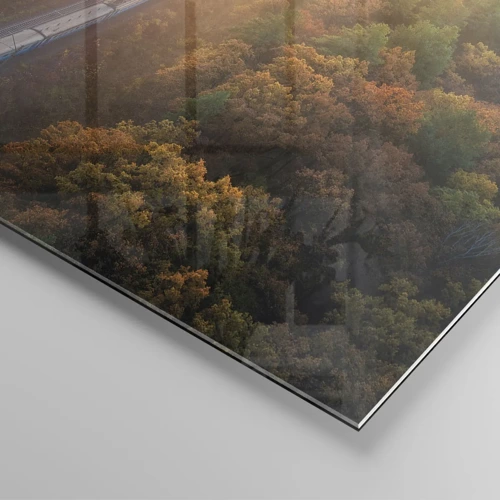 Billede på glas - Efterårsrejse - 120x80 cm