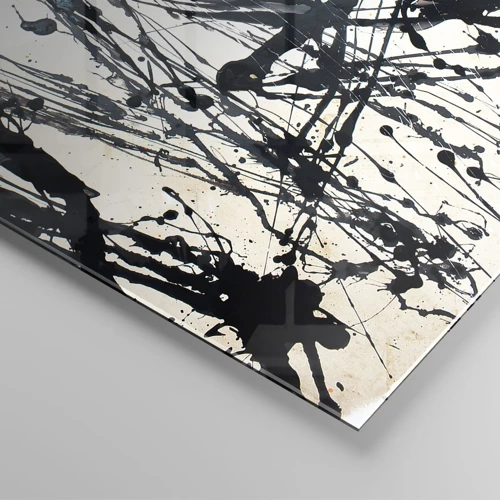 Billede på glas - Ekspressionistisk abstraktion - 30x30 cm