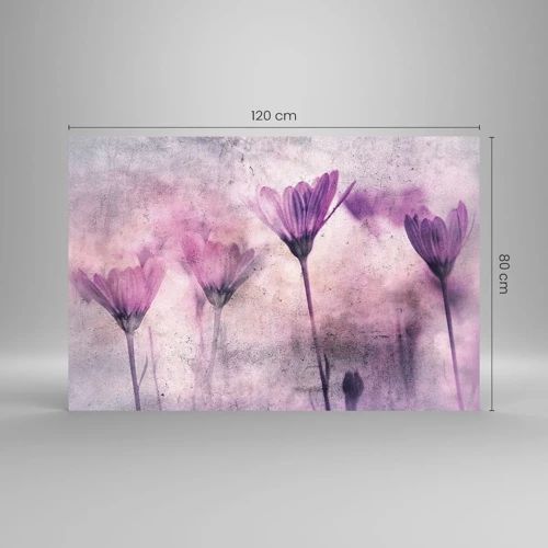 Billede på glas - En drøm af blomster - 120x80 cm