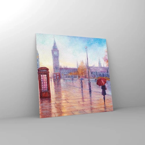 Billede på glas - En efterårsdag i London - 60x60 cm