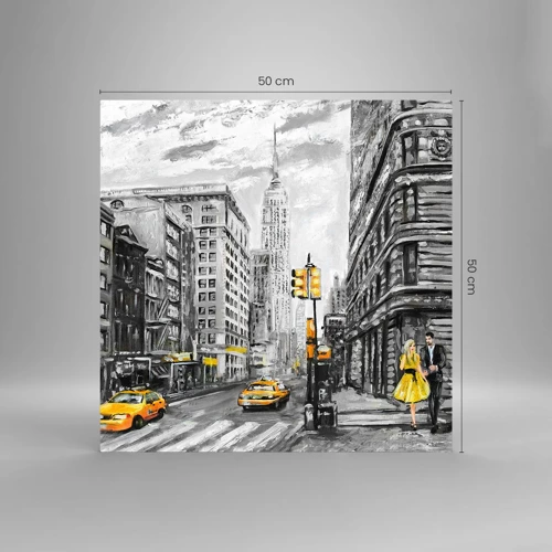 Billede på glas - En fortælling fra New York - 50x50 cm