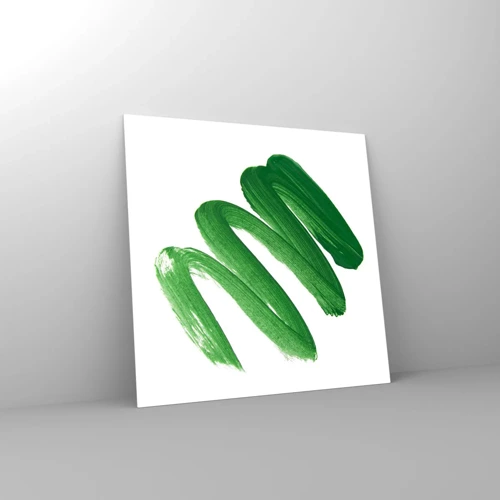 Billede på glas - En grøn vittighed - 30x30 cm