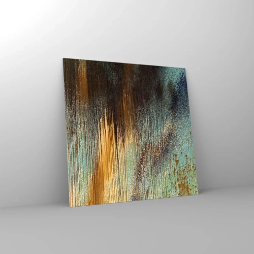 Billede på glas - En utilsigtet farverig komposition - 40x40 cm