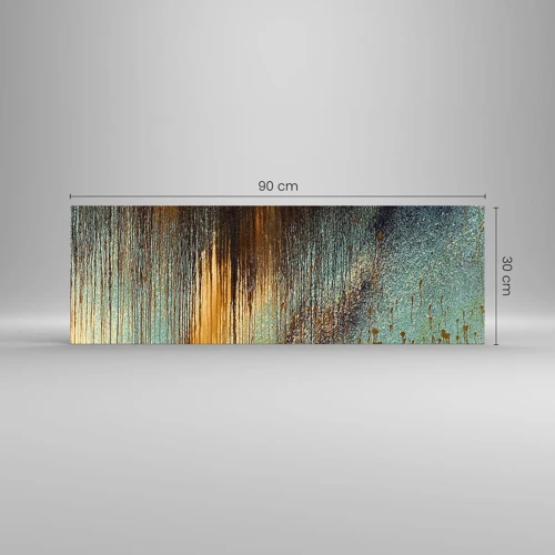 Billede på glas - En utilsigtet farverig komposition - 90x30 cm