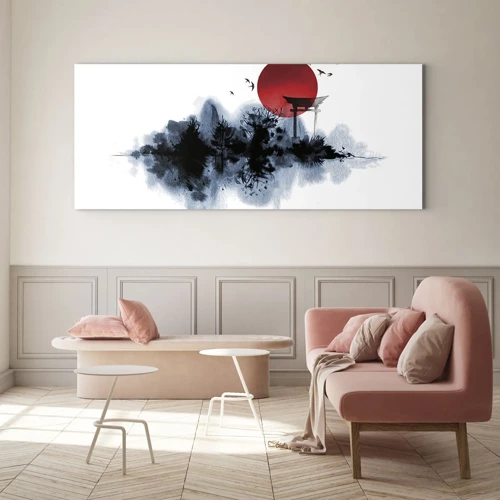 Billede på glas - Et japansk synspunkt - 100x40 cm