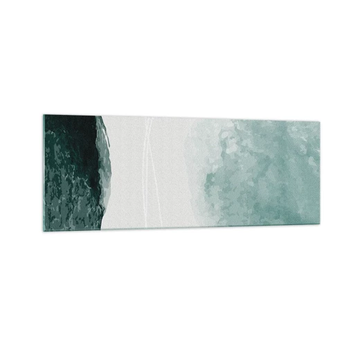 Billede på glas - Et møde med tåge - 140x50 cm