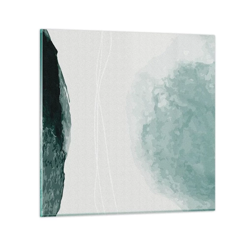 Billede på glas - Et møde med tåge - 50x50 cm