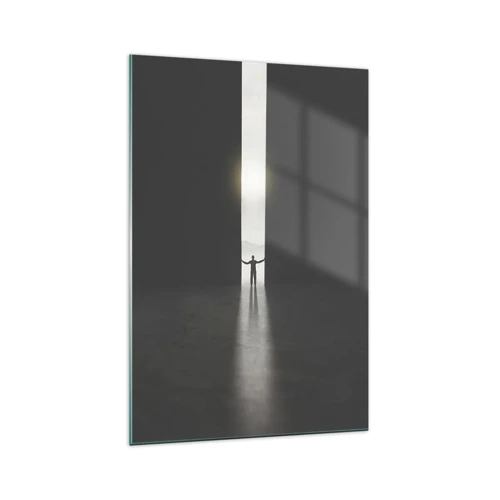 Billede på glas - Et skridt mod en lys fremtid - 70x100 cm