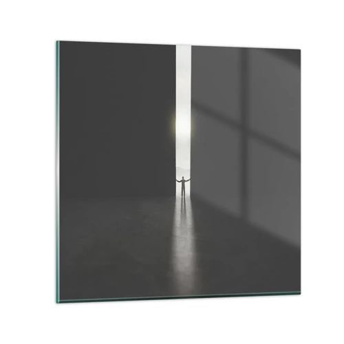 Billede på glas - Et skridt mod en lys fremtid - 70x70 cm