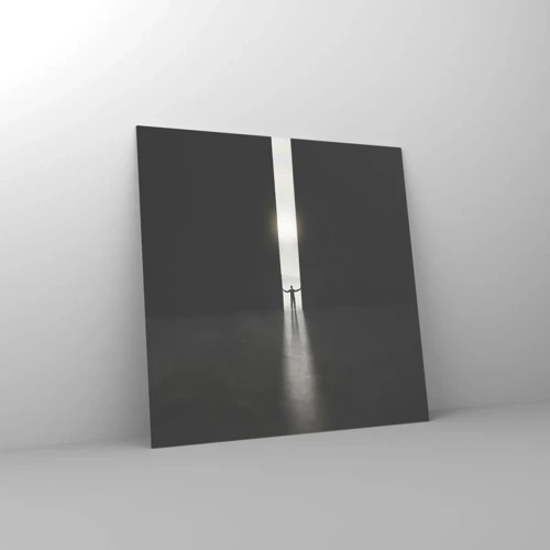 Billede på glas - Et skridt mod en lys fremtid - 70x70 cm