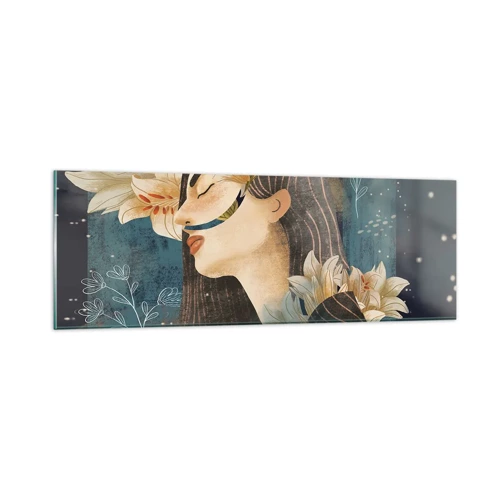 Billede på glas - Eventyret om prinsessen med liljerne - 90x30 cm