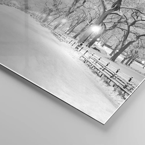 Billede på glas - Fire årstider - vinter - 70x50 cm