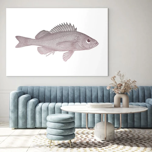 Billede på glas - Fisk med store øjne - 70x50 cm