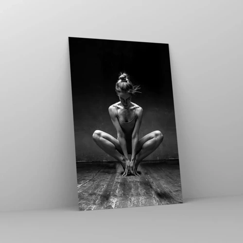 Billede på glas - Fokuseret danseenergi - 80x120 cm