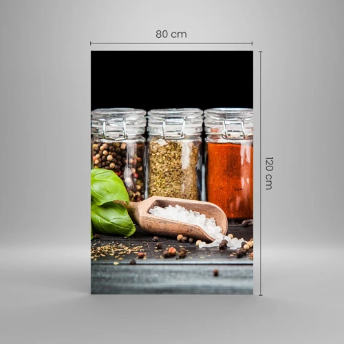 Billede på glas - For at livet kan smages - 80x120 cm