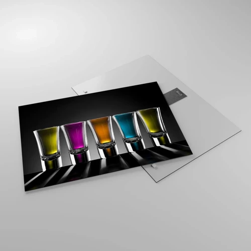Billede på glas - Glædens farver - 70x50 cm