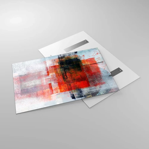 Billede på glas - Glødende komposition - 120x80 cm