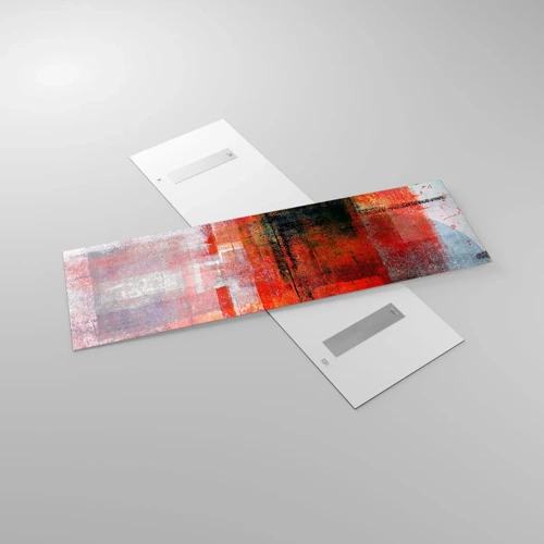 Billede på glas - Glødende komposition - 160x50 cm