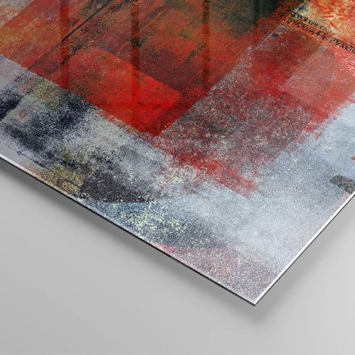 Billede på glas - Glødende komposition - 40x40 cm