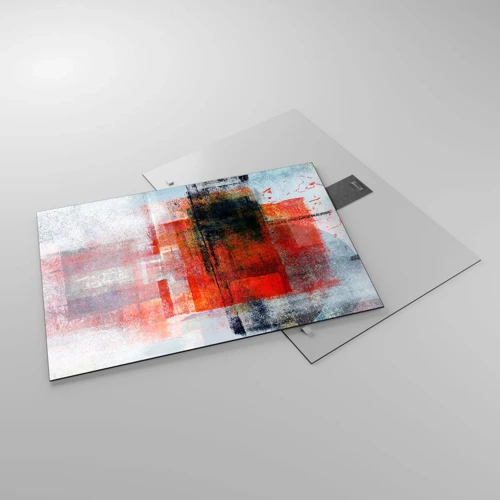 Billede på glas - Glødende komposition - 70x50 cm