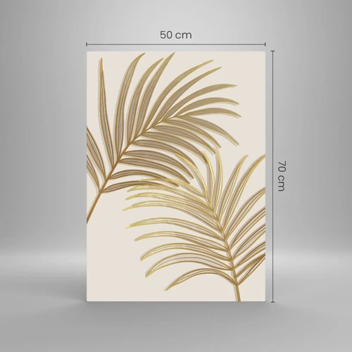 Billede på glas - Gylden palme! - 50x70 cm