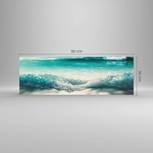 Billede på glas - Havets ro - 90x30 cm