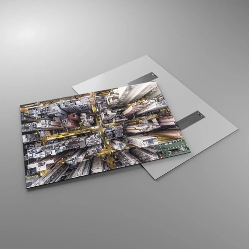 Billede på glas - Hilsner fra Hong Kong - 100x70 cm
