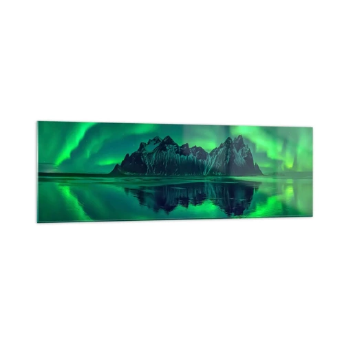 Billede på glas - I auroraens arme - 160x50 cm