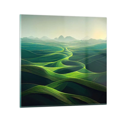 Billede på glas - I grønne dale - 50x50 cm