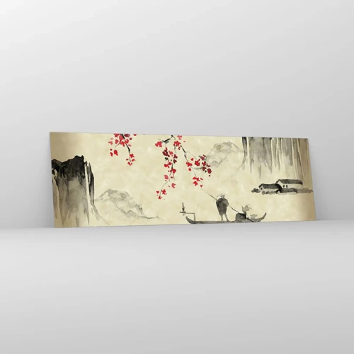 Billede på glas - I kirsebærblomsternes land - 160x50 cm